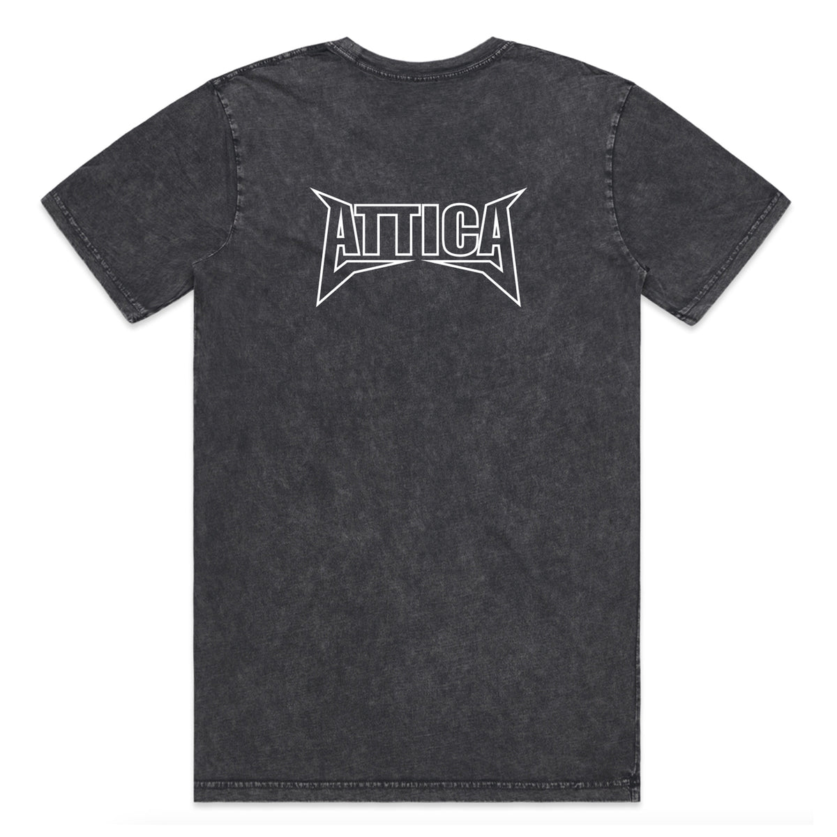 ATTICA ‘MENTAL’ TEE - Black Stone Wash