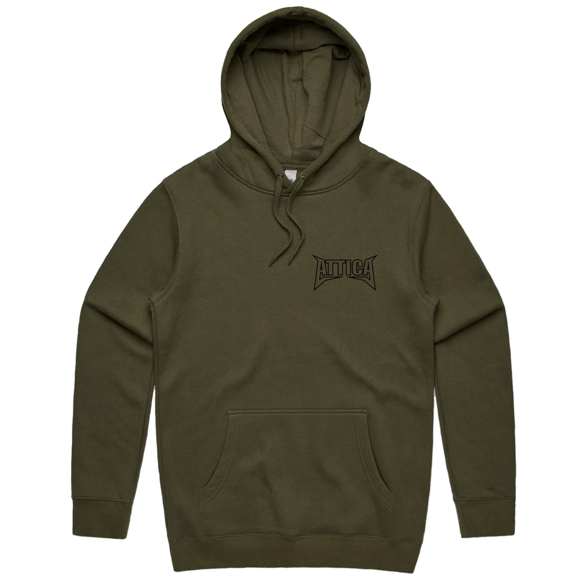 🎁 ATTICA ‘MENTAL’ Hooded Jumper - Army (50% off)