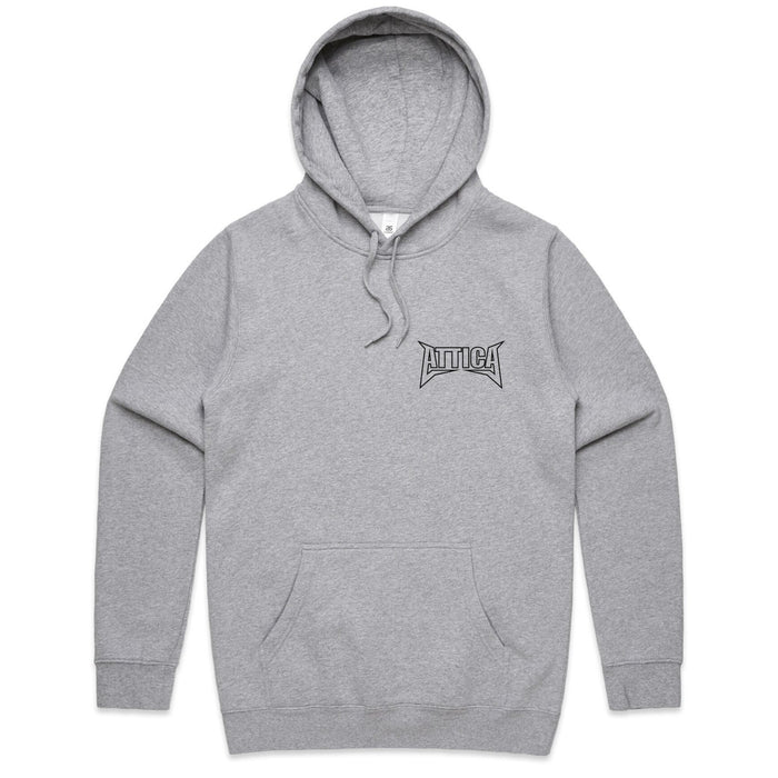 🎁 ATTICA ‘MENTAL’ Hooded Jumper - Grey Marle (50% off)