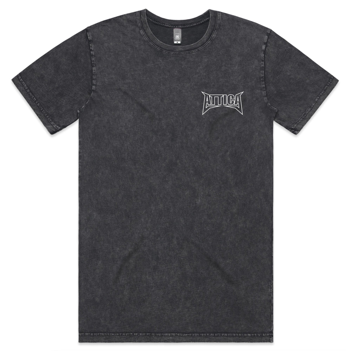 🎁 ATTICA ‘MENTAL’ TEE - Black Stone Wash (50% off)