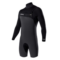 Attica OMEGA Long Sleeve Chest Zip 2/2mm Spring - GRAPHITE / BLACK