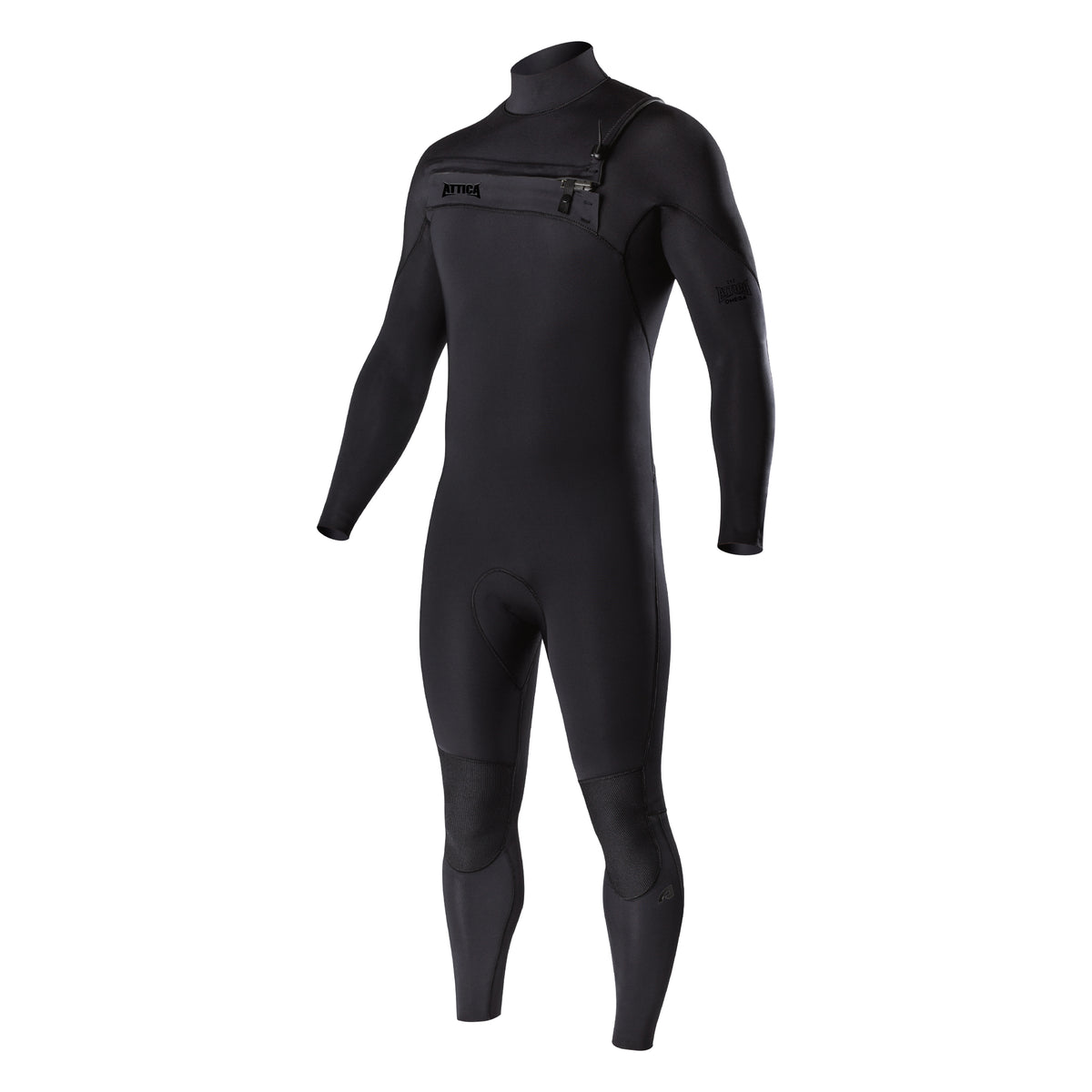 Attica OMEGA Chest Zip 3/2mm Steamer - BLACK NOIR