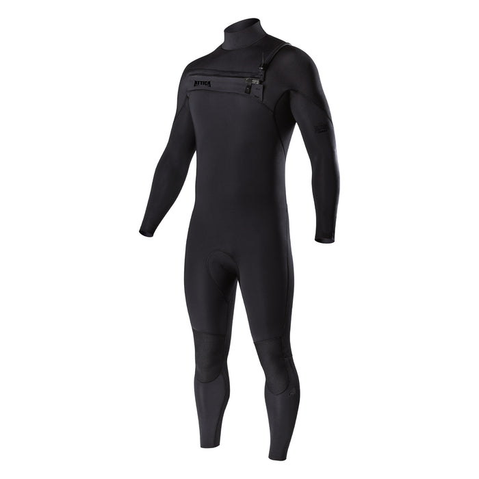 Attica OMEGA Chest Zip 3/2mm Steamer - BLACK NOIR