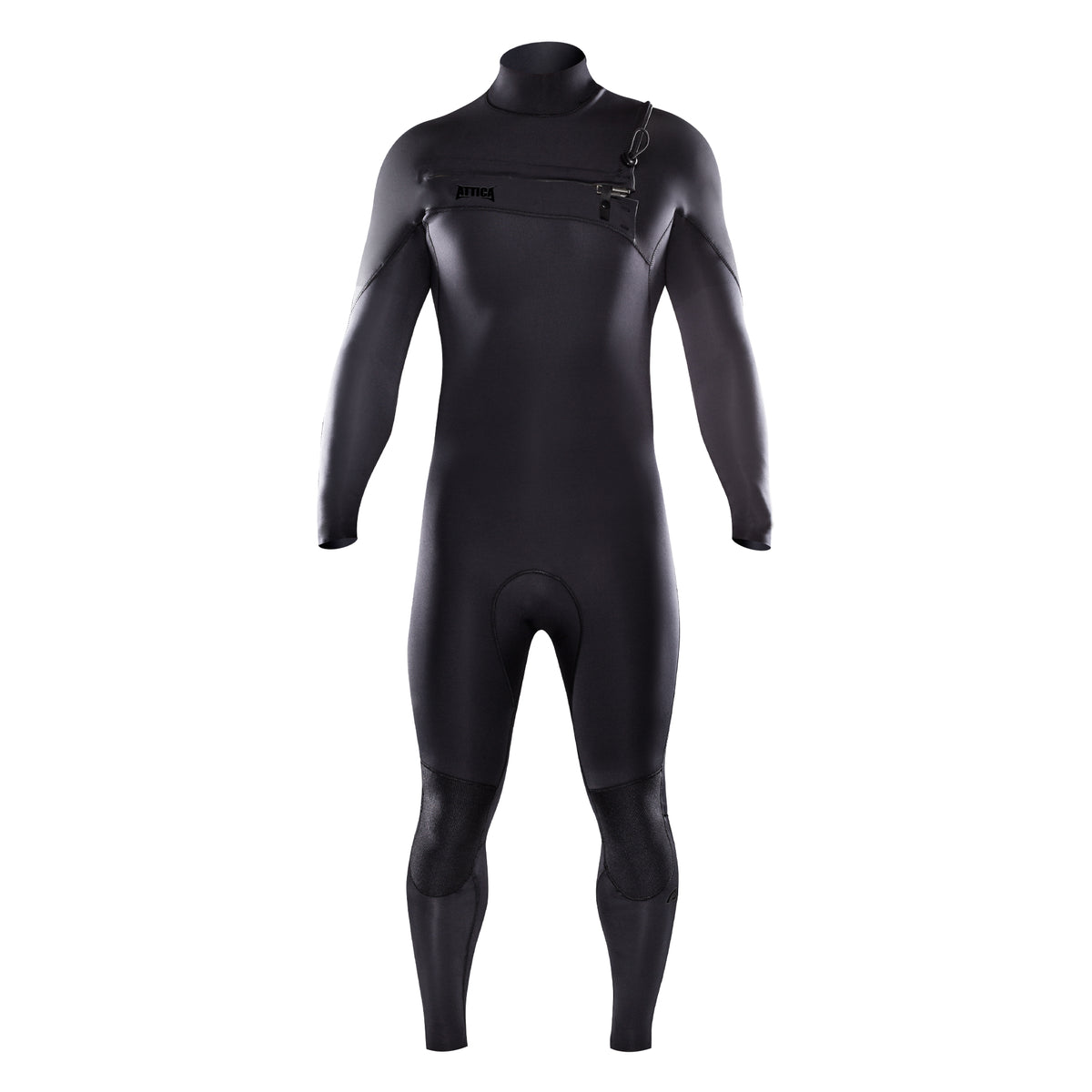 Attica OMEGA Chest Zip 3/2mm Steamer - BLACK NOIR