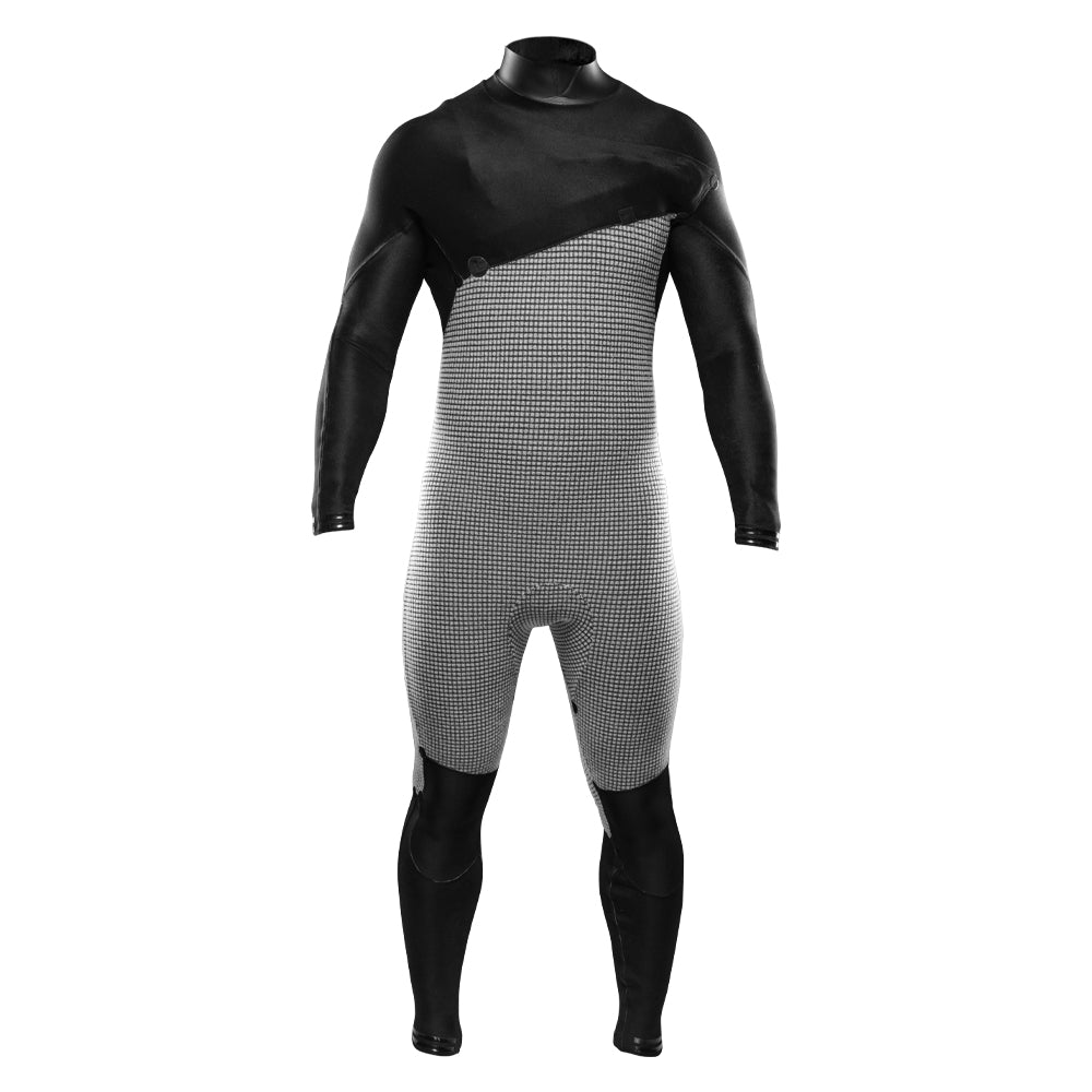 Attica ALPHA Chest Zip 4/3mm Steamer - BLACK / BLACK