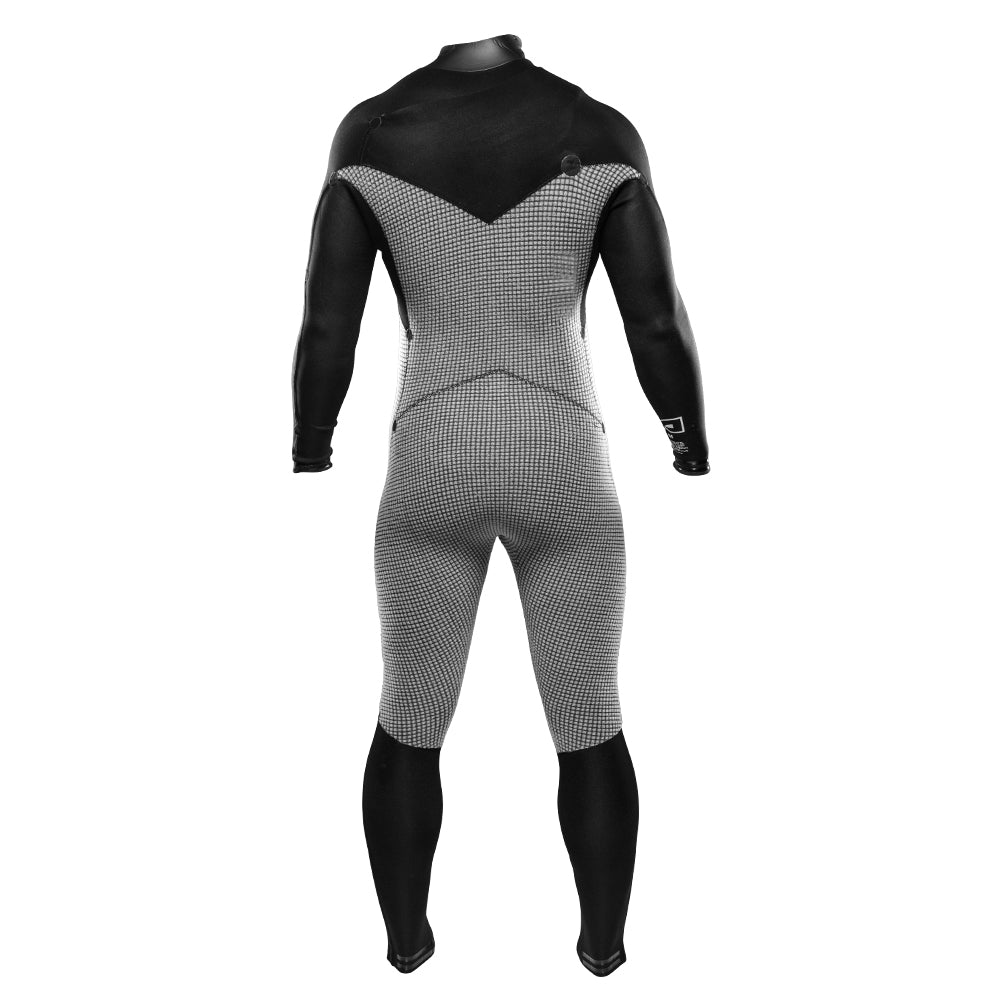 Attica ALPHA Chest Zip 4/3mm Steamer - BLACK / BLACK