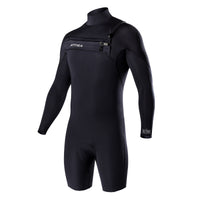 OMEGA Long Sleeve Chest Zip 2/2mm Spring - BLACK / SILVER