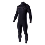 OMEGA Chest Zip 3/2mm Steamer - BLACK / RED
