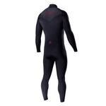 OMEGA Chest Zip 3/2mm Steamer - BLACK / RED