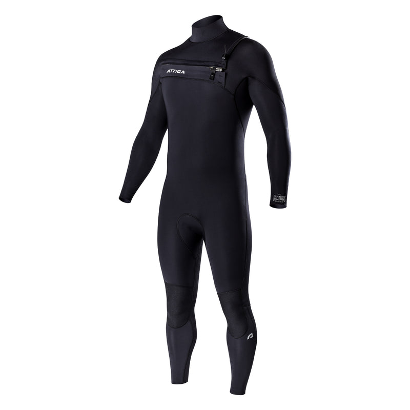 OMEGA Chest Zip 3/2mm Steamer - BLACK / WHITE