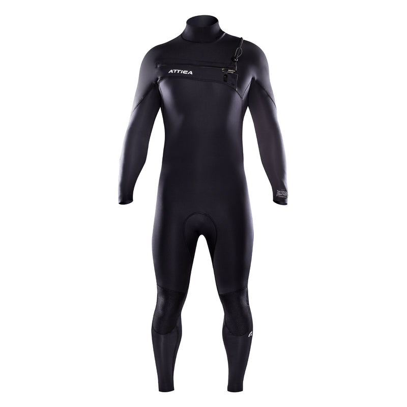 OMEGA Chest Zip 3/2mm Steamer - BLACK / WHITE
