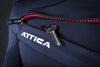 ALPHA Chest Zip 4/3mm Steamer - BLACK / WHITE - ATTICA Wetsuits